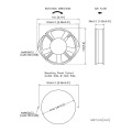 172mmx150mmx38mm Vidro Reforçado Thermo Plástico DC Axial Fan